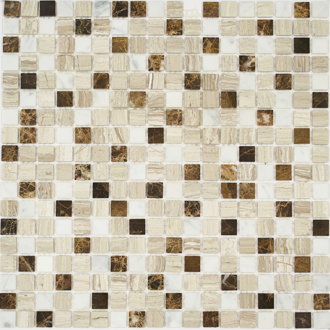 Мозаика Pietrine Pietra MIX 7 POL, 15х15х4 мм, MOSAICSTORY 35440