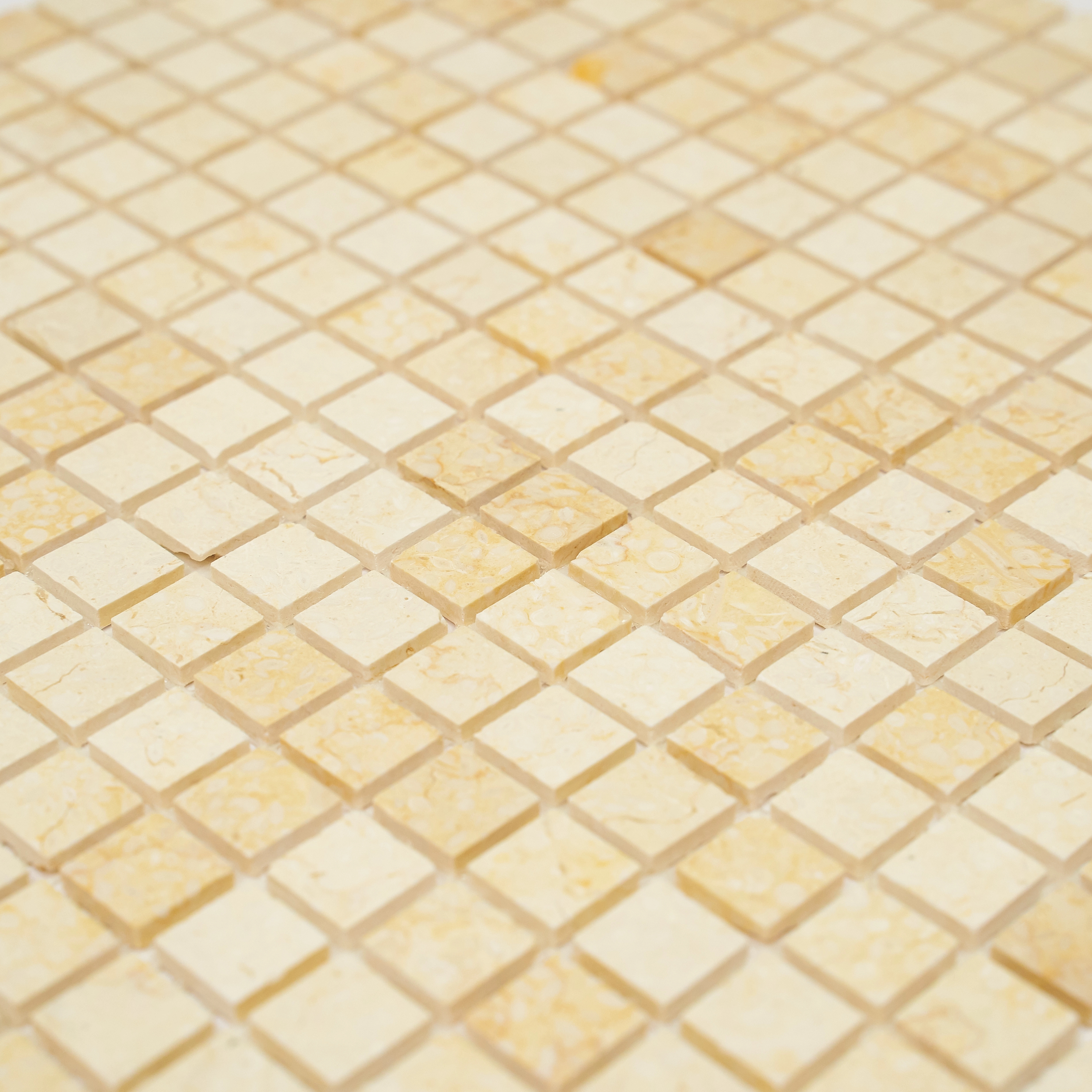 Мозаика Pietrine Botticino POL, 15x15х4 мм, MOSAICSTORY 35338